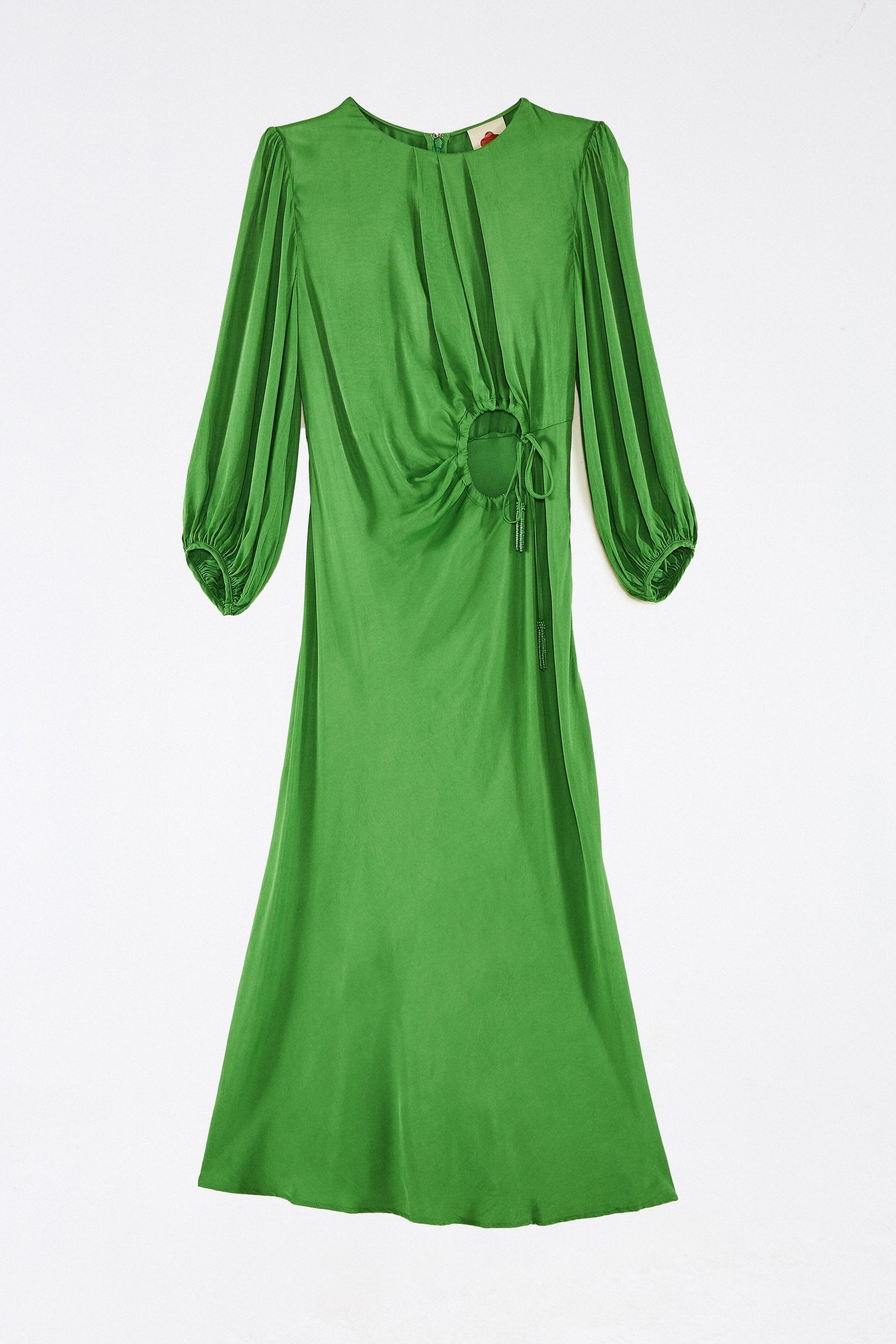 Robe midi Piping - Vert