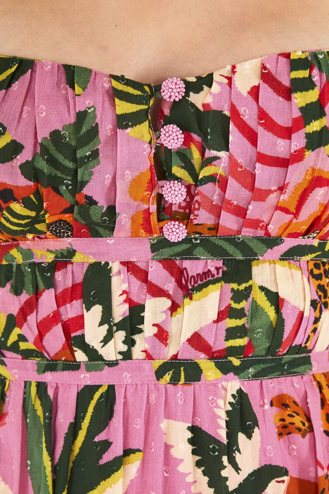 MEDIA OFF LINE_Robe longue Leopard Forest en coton - Rose