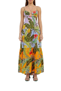 Robe longue Striped Bananas - Multicolore
