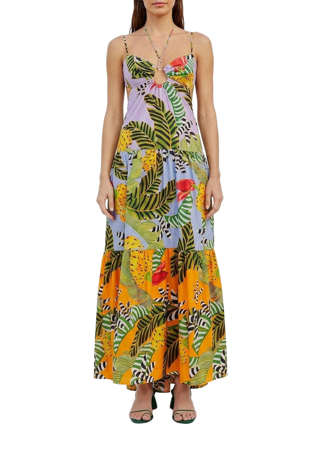 Robe longue Striped Bananas - Multicolore