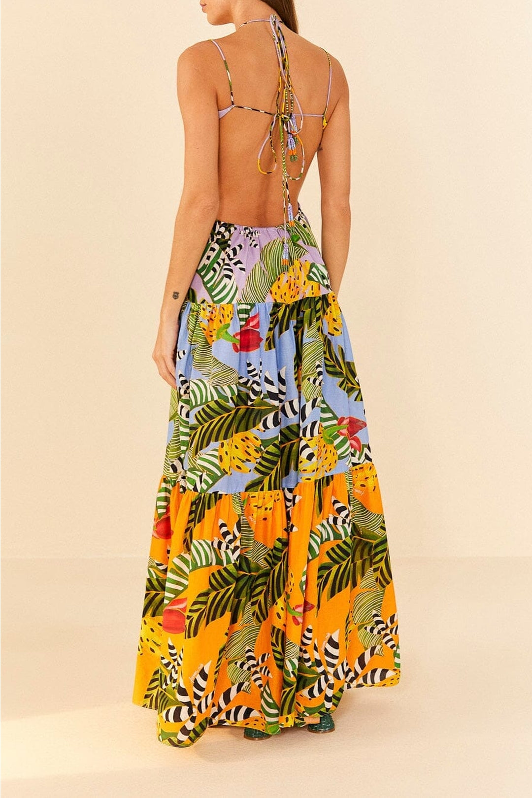 Robe longue Striped Bananas - Multicolore