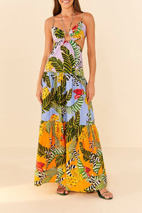 Robe longue Striped Bananas - Multicolore