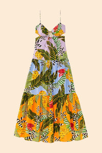 Robe longue Striped Bananas - Multicolore