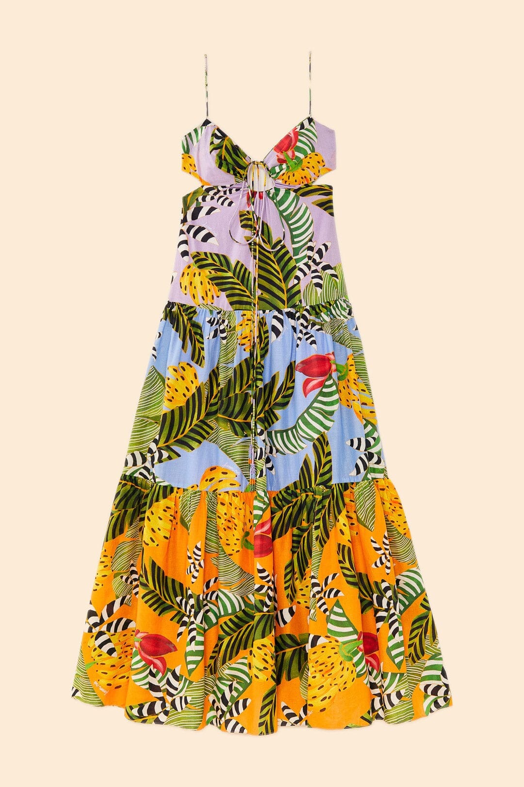 Robe longue Striped Bananas - Multicolore