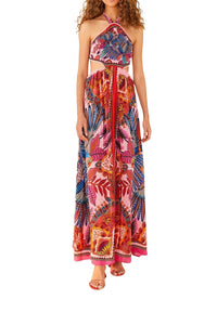 Robe longue Macaw - Rose