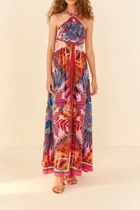 Robe longue Macaw - Rose