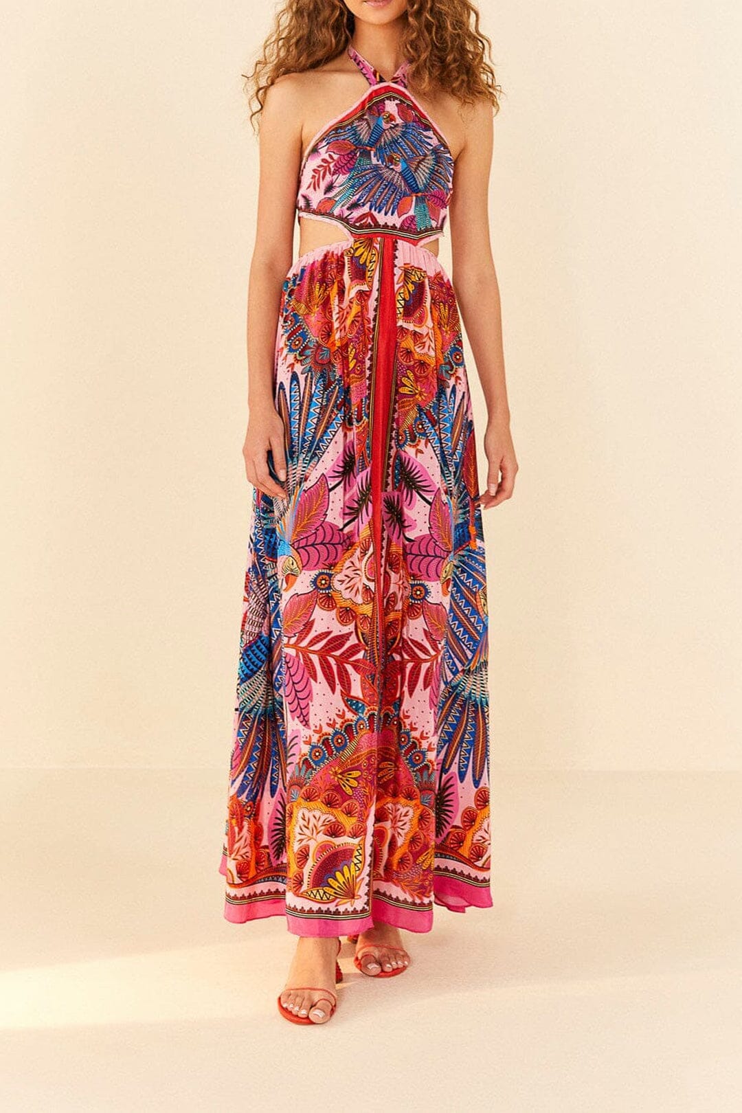 Robe longue Macaw - Rose