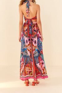 Robe longue Macaw - Rose