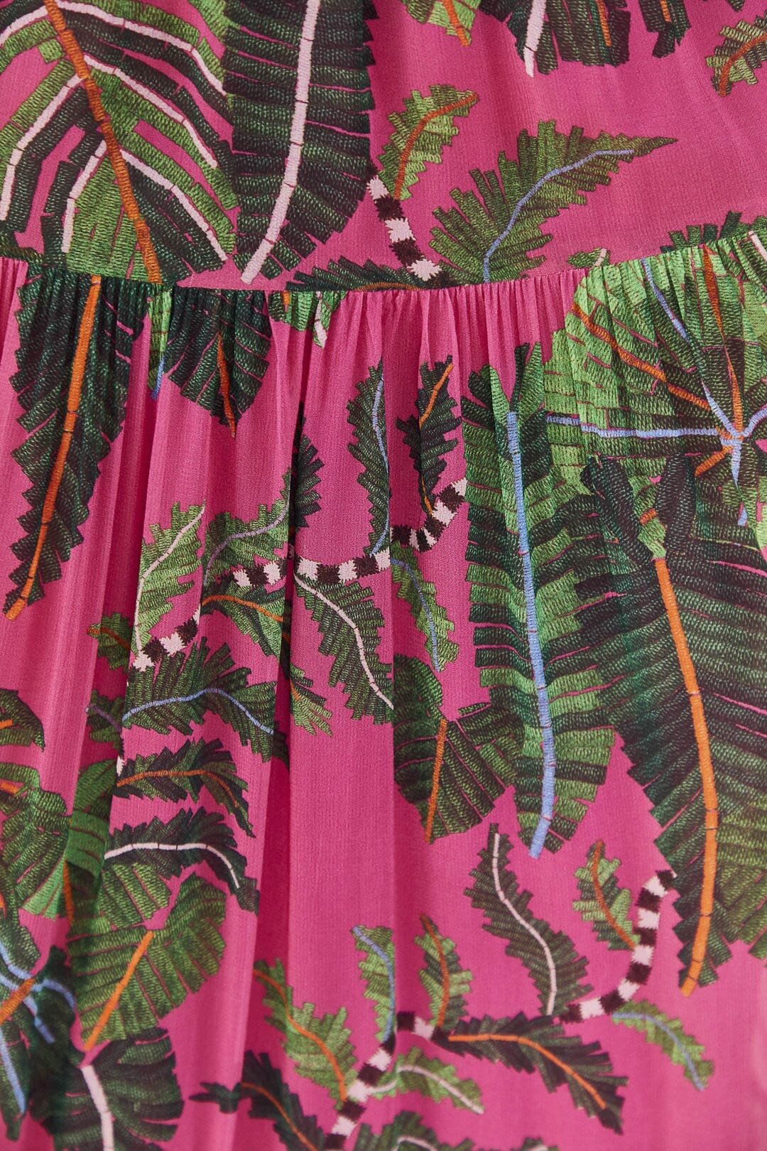Robe longue Leaves - Rose