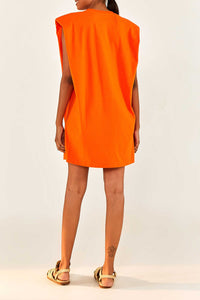 Robe courte Going Bananas façon t-shirt en coton - Orange