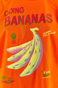 Robe courte Going Bananas façon t-shirt en coton - Orange