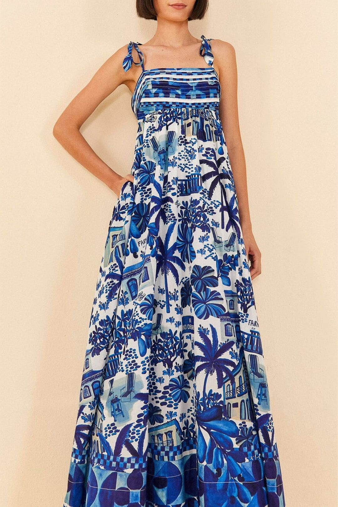 Robe longue Sweet Rio - Bleu