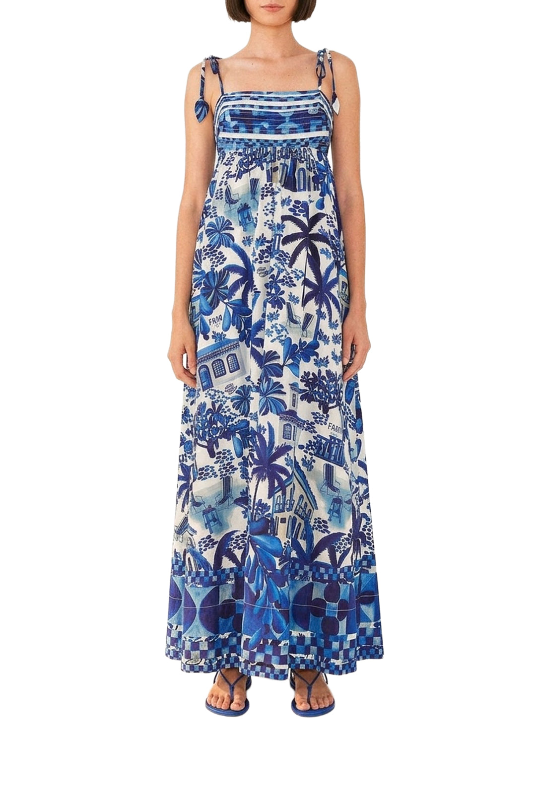 Robe longue Sweet Rio - Bleu