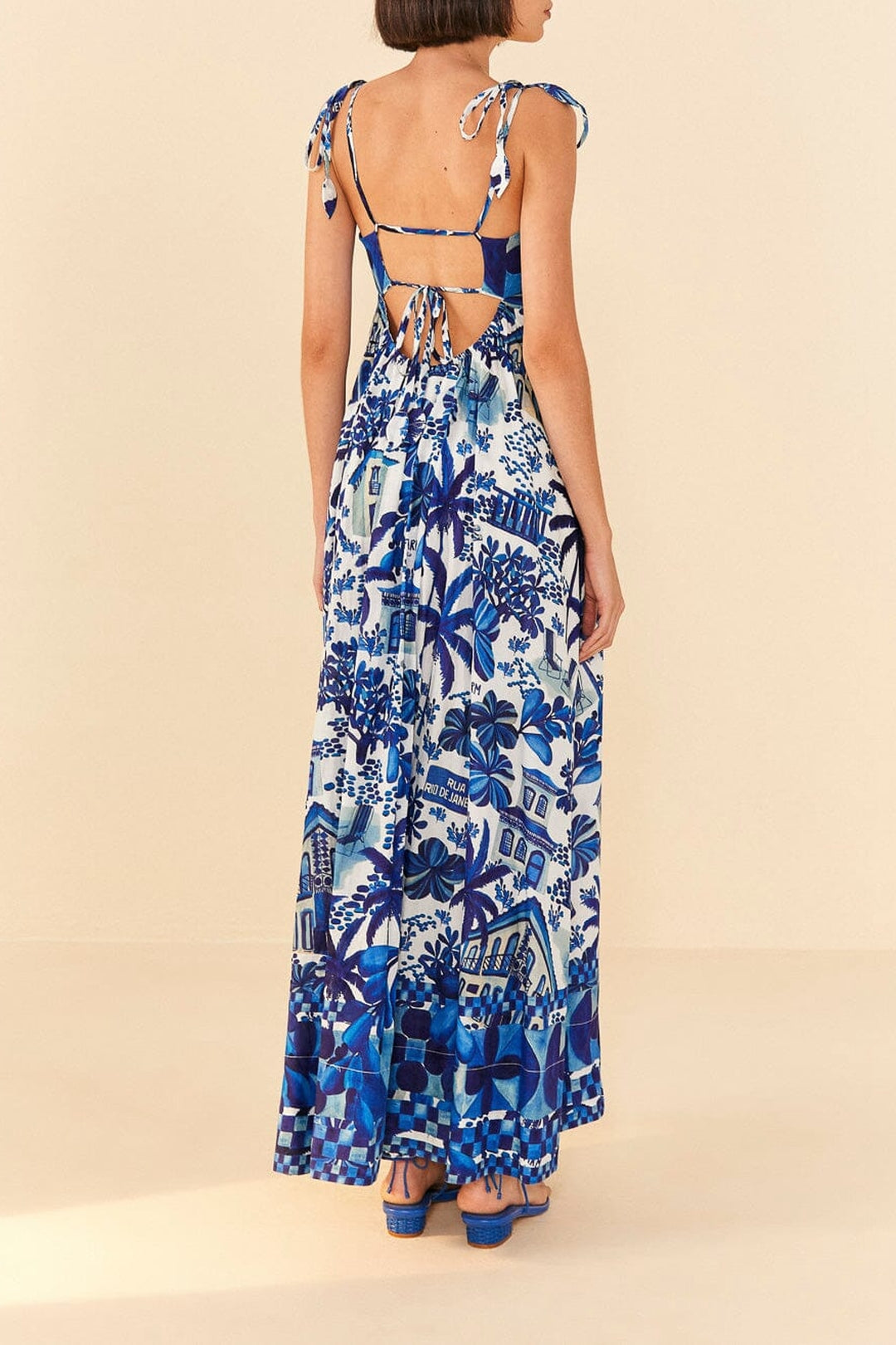 Robe longue Sweet Rio - Bleu