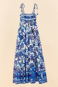 Robe longue Sweet Rio - Bleu