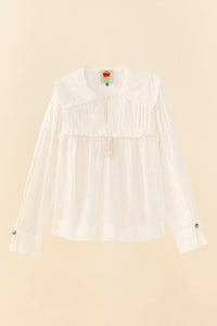Blouse 3D Flowers - Blanc