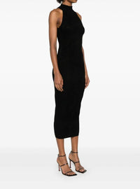 Robe longue en maille - Noir