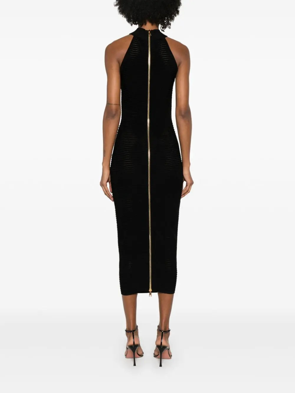 Robe longue en maille - Noir