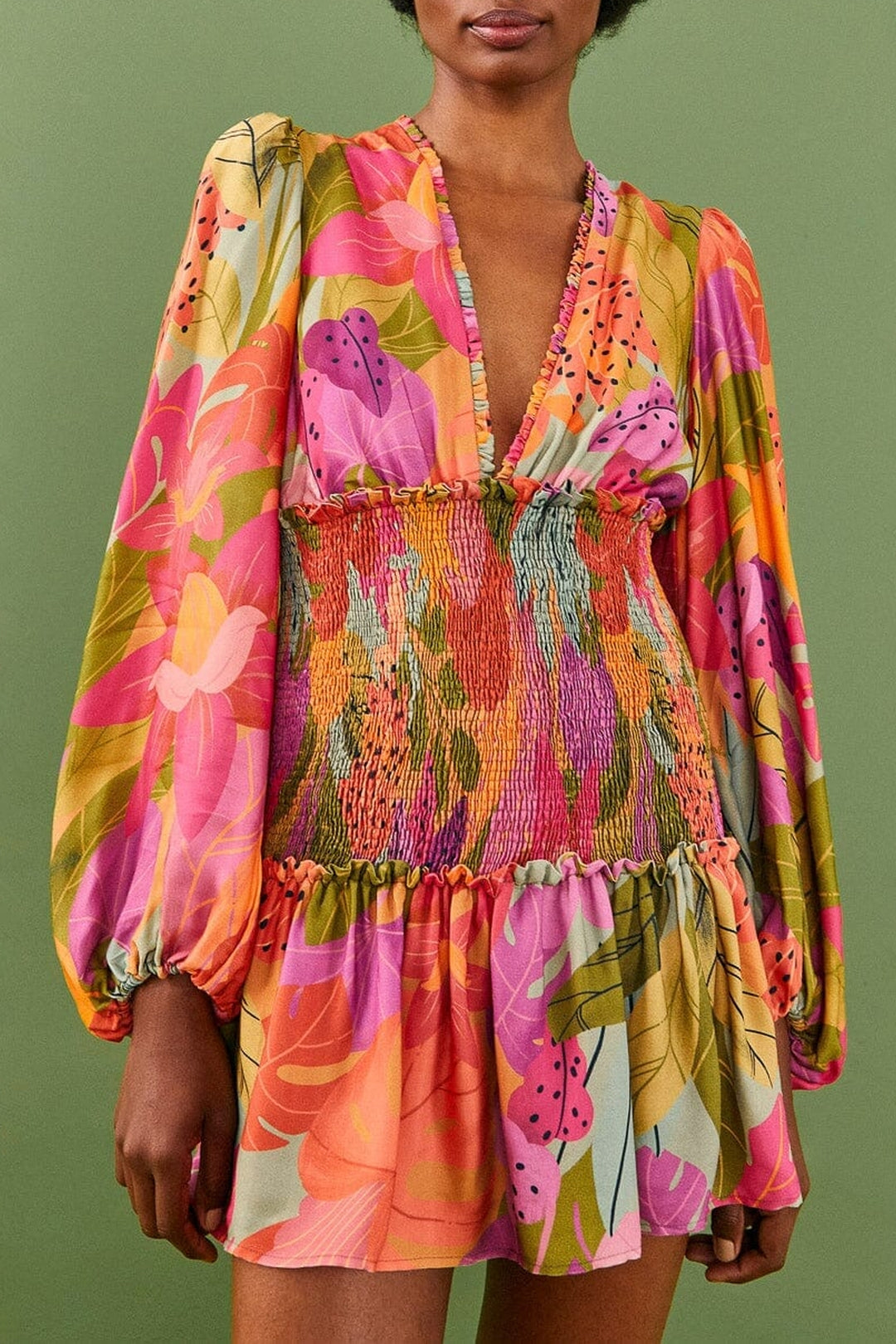 MEDIA OFF LINE_Robe mini Sweet Forest - Rouge