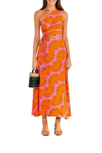 Openwork Copacabana maxi dress - Orange