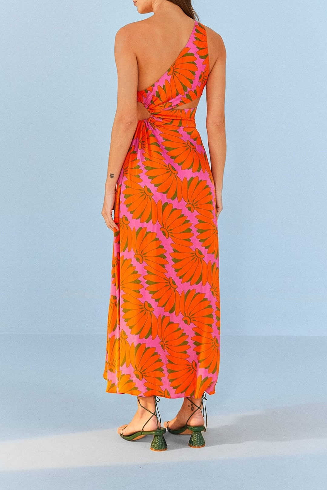 Openwork Copacabana maxi dress - Orange
