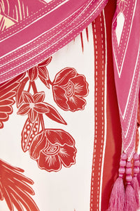 Jupe midi Tropical Dream - Rose