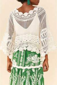 Morada Boa lace blouse - White