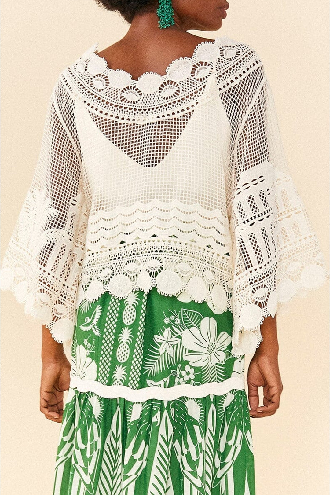Morada Boa lace blouse - White