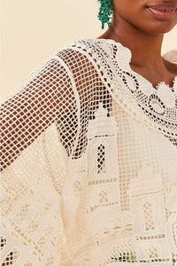 Morada Boa lace blouse - White