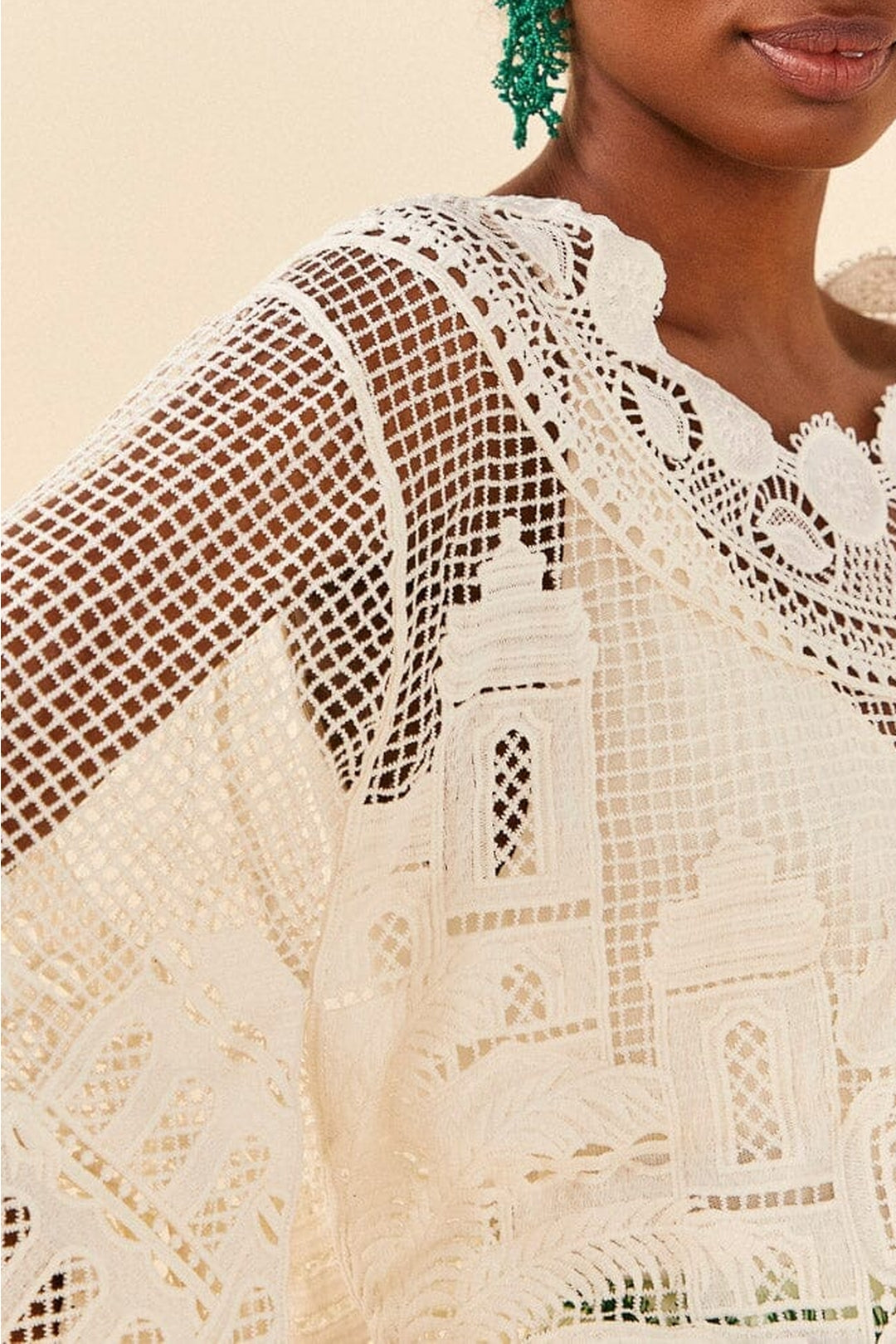 Morada Boa lace blouse - White