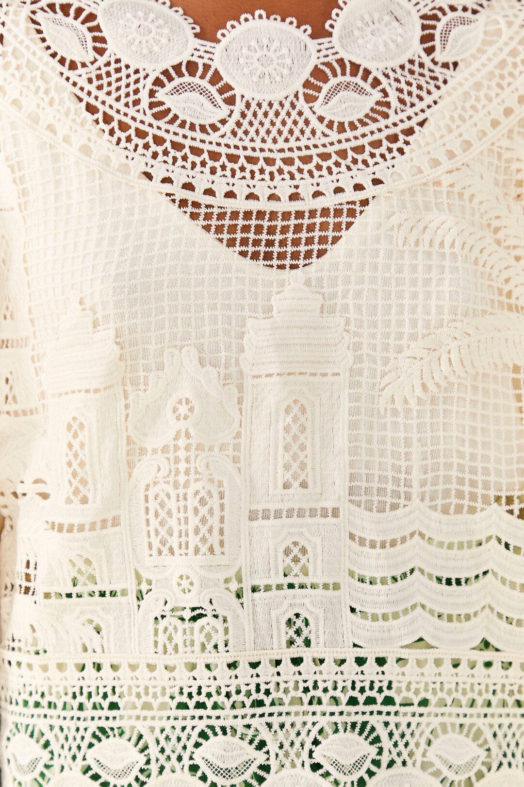 Morada Boa lace blouse - White