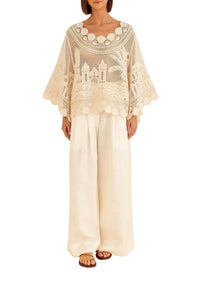 Morada Boa lace blouse - White