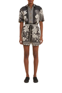 Short Macaw Elegance en lin - Noir