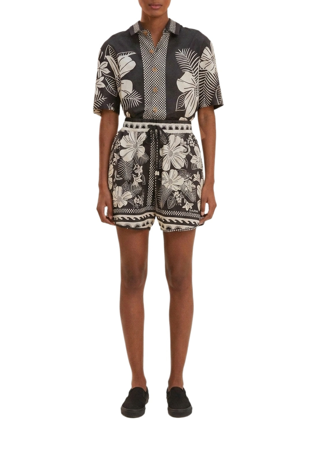 Short Macaw Elegance en lin - Noir