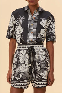 MEDIA OFF LINE_Short Macaw Elegance en lin - Noir