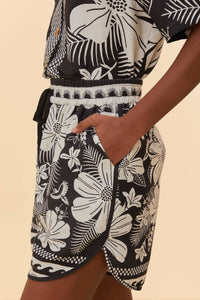 MEDIA OFF LINE_Short Macaw Elegance en lin - Noir