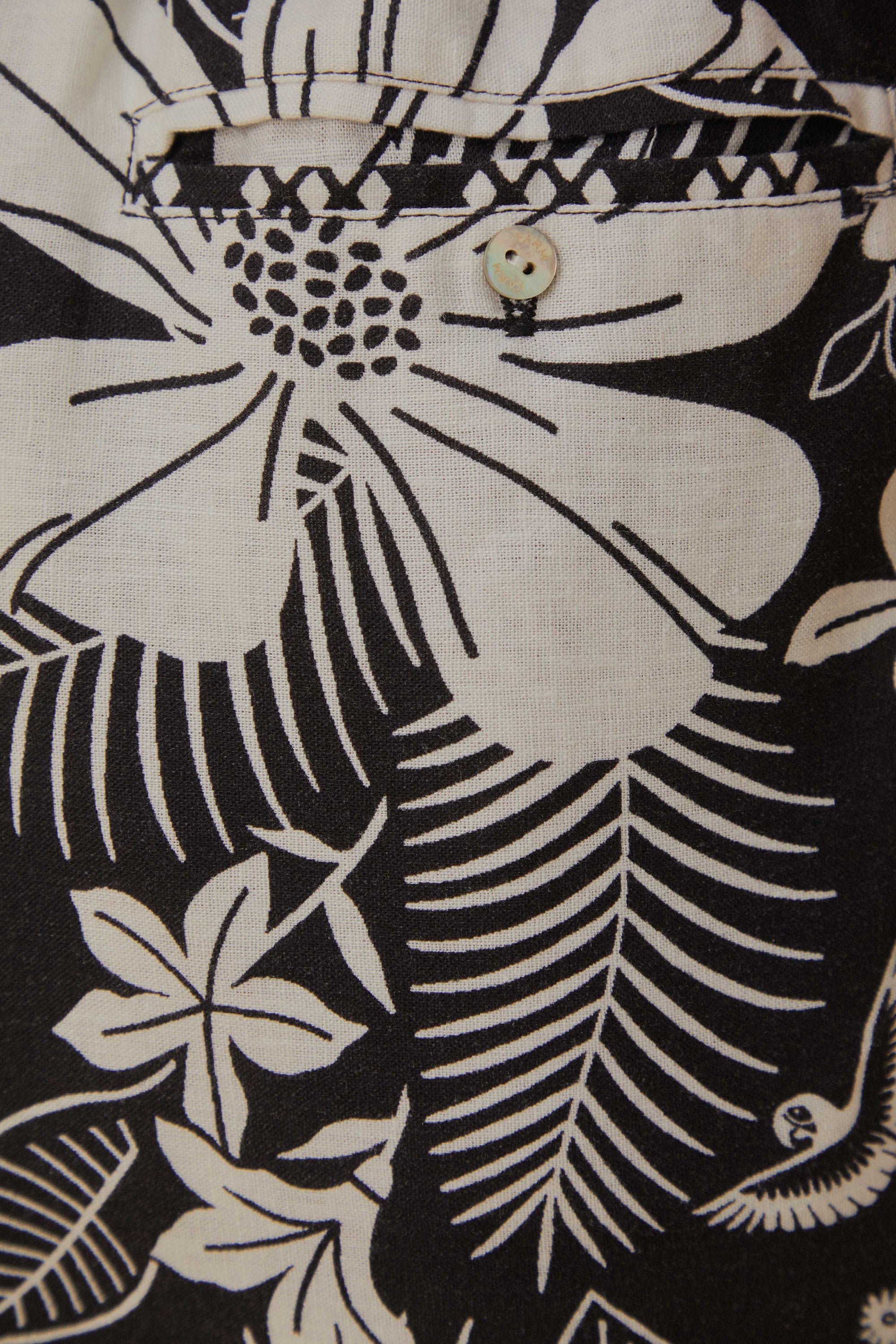MEDIA OFF LINE_Short Macaw Elegance en lin - Noir