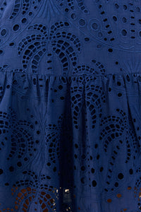 Richilier Palm Tree midi dress - Blue