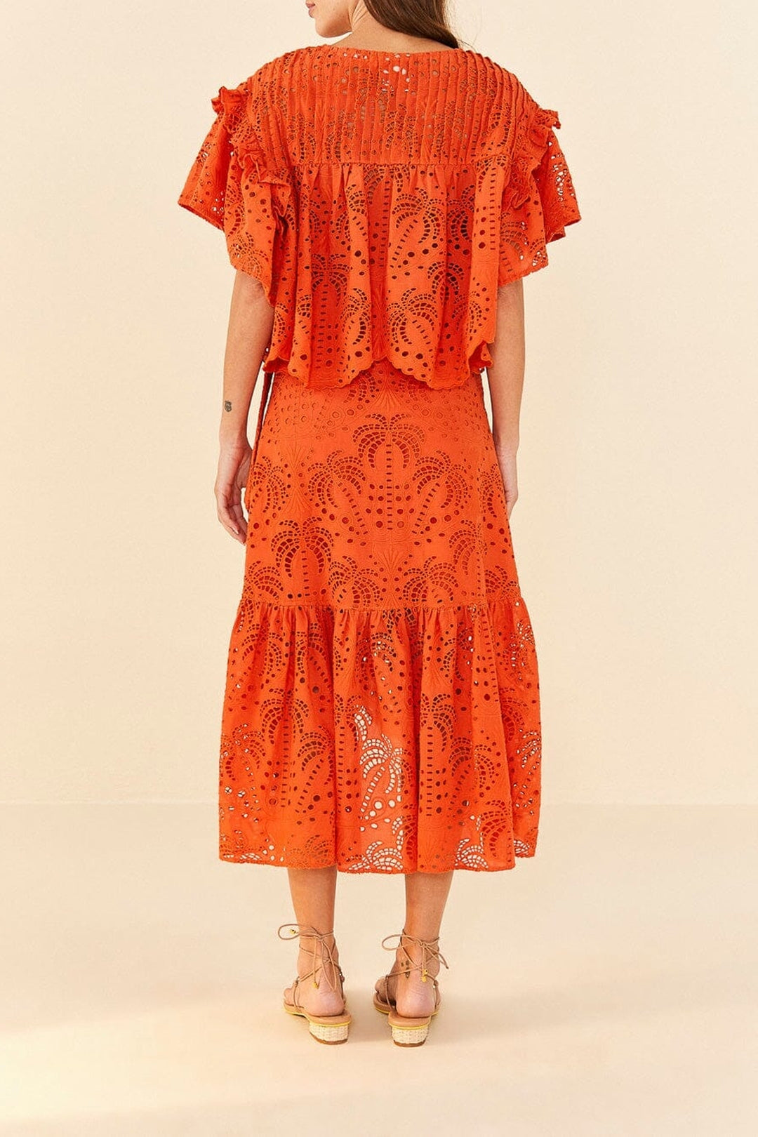 MEDIA OFF LINE_Blouse Orange palm tree richilier - Orange