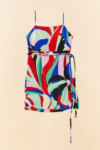 MEDIA OFF LINE_Robe mini Colorful Monstera en lin - Rose