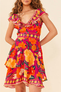 Flowers Pink Robe courte - Flowers Pink