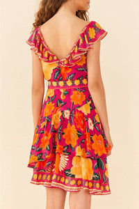 Flowers Pink Robe courte - Flowers Pink