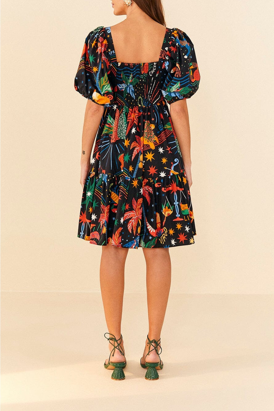 MEDIA OFF LINE_Robe courte Zodiac en coton - Multicolore