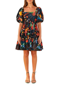 MEDIA OFF LINE_Robe courte Zodiac en coton - Multicolore