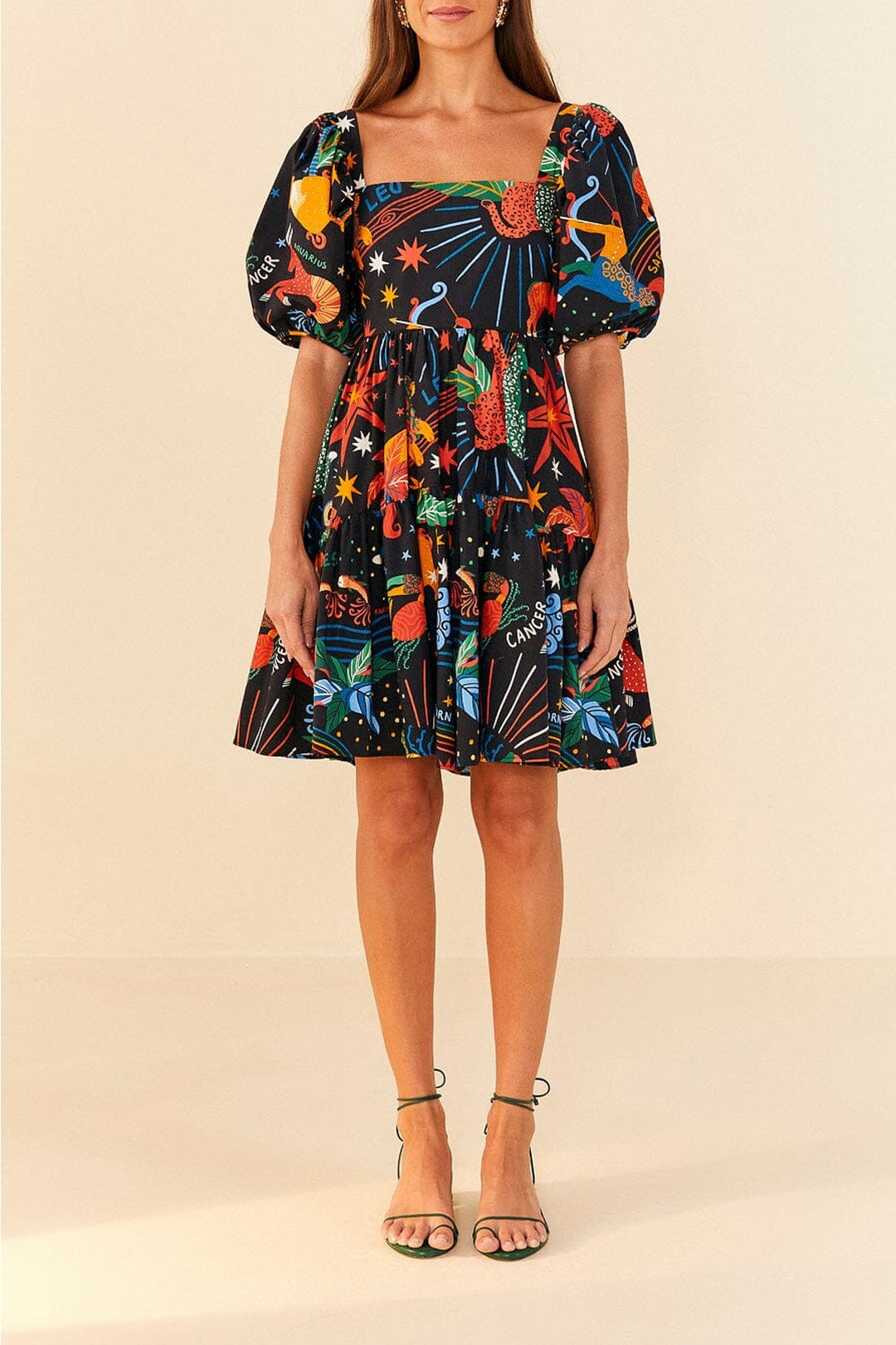 MEDIA OFF LINE_Robe courte Zodiac en coton - Multicolore