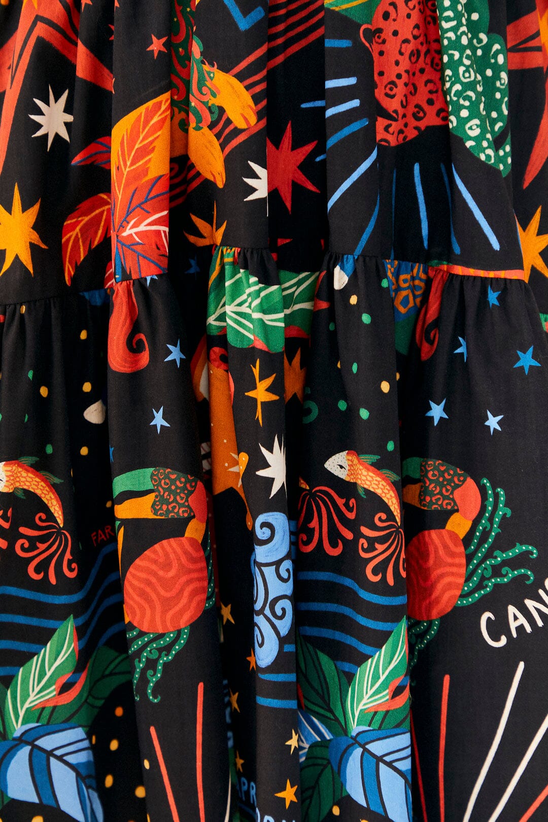 MEDIA OFF LINE_Robe courte Zodiac en coton - Multicolore
