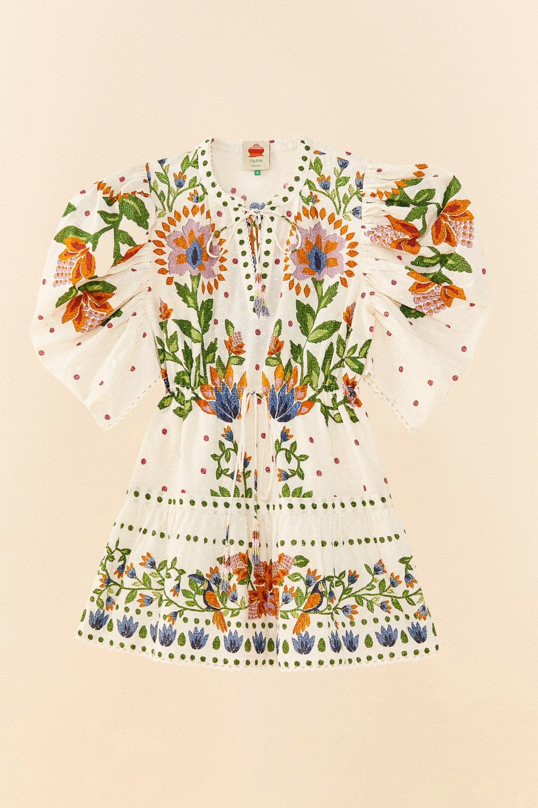 Robe courte Summer Garden - Blanc