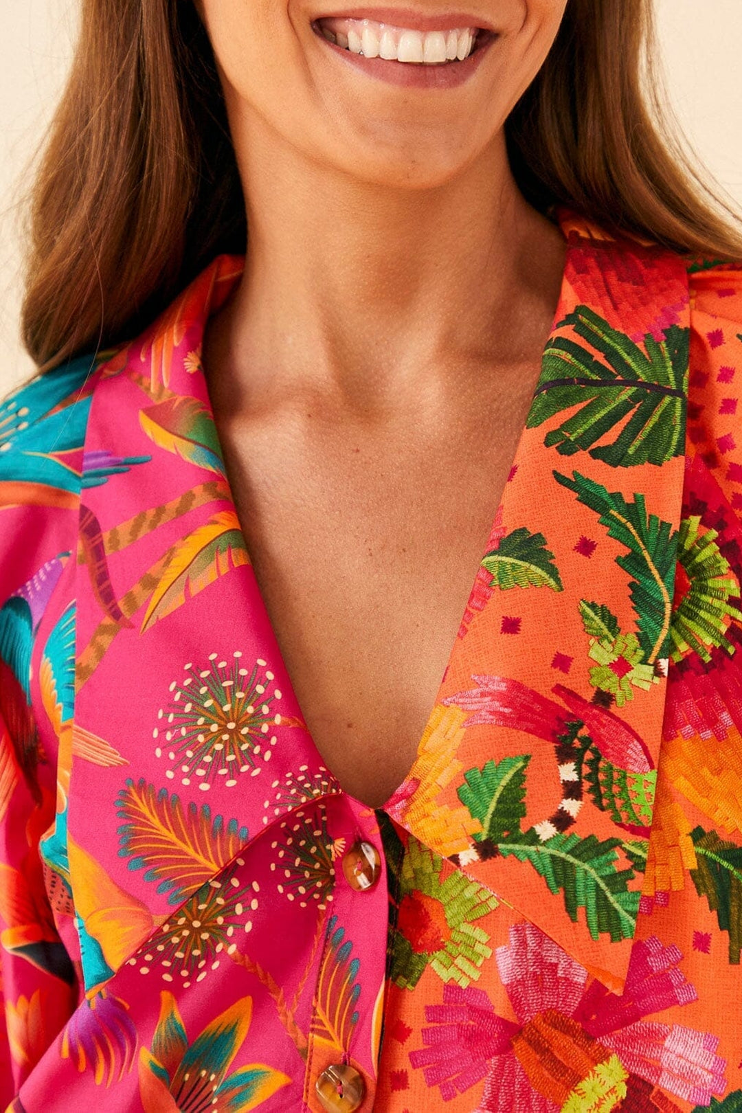 MEDIA OFF LINE_Robe mini Mixed Warm Prints - Multicolore