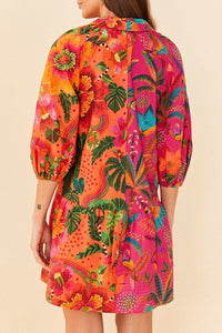 MEDIA OFF LINE_Robe mini Mixed Warm Prints - Multicolore