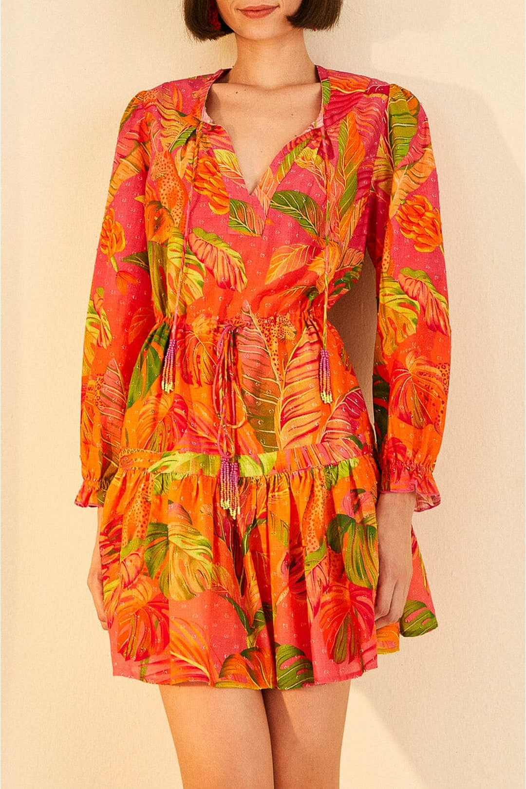 Robe courte Ombre Forest - Orange